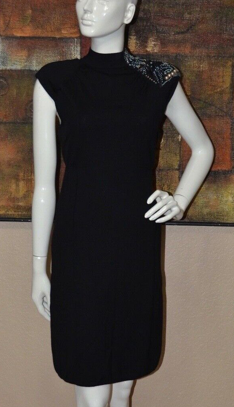 Antonio Melani Parker Sweater Bead & Sequin Wool Designer Dress Size M NEW!!!